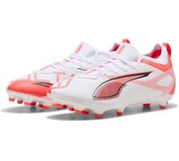 Puma Ultra 5 Match Volume Up Firm Ground Football Boots Childrens Blanc/Rouge 1 (33) Male