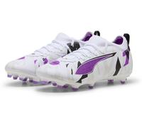 Puma Ultra 5 Match Volume Up Firm Ground Football Boots Childrens Blanc/Violet C10 (28) Male
