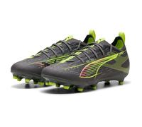 PUMA Ultra 5 Pro FG/AG JR Chaussure de Football, Matte Aged Silver-Yellow Alert-Sun Struck, 33 EU