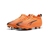 PUMA Ultra 6 Match FG/AG Jr Chaussure de Football, Heat Fire Noir/Rouge Brillant, 34 EU