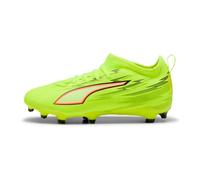 PUMA Ultra 6 Match FG/AG JR Chaussures de Football, Yellow Alert Black-Glowing Red-Lime Squeeze, 36 EU, Yellow Alert PUMA Squeeze Squeeze Noir/Rouge, 35.5 EU