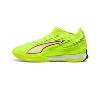 PUMA Ultra 6 Match IT + Mid JR Chaussures de Football, Yellow Alert Black-Glowing Red-Lime Squeeze, 37 EU, Yellow Alert PUMA Squeeze Squeeze Noir/Rouge, 4 UK