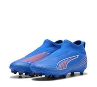 PUMA Ultra 6 Match+ LL FG/AG Jr Chaussures unisexes pour enfants, Bleu, blanc et rouge, 17.0 cm