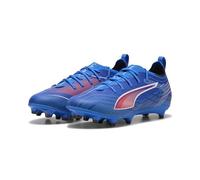 PUMA Ultra 6 Pro FG/AG Jr Chaussures de Football Unisexes pour Enfant, PUMA Ultra Bleue, Blanche et Rouge, 34 EU