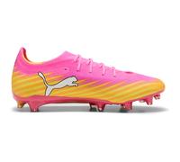 PUMA Ultra 6 Pro FG/AG Chaussures de Football Unisexes, Rose Poison, Blanc, Sun Stream-Bright Aqua Black, 45 EU, Poison Pink PUMA White Sun Stream Bright Aqua PUMA Black, 45 EU