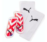 Puma ULTRA Flex Sleeve Protège-tibias Football Unisexe rouge blanc taille XS