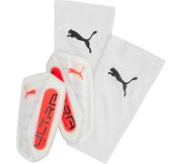 Puma Ultra Flex Sleeve Protège-tibias unisexe blanc rouge taille L
