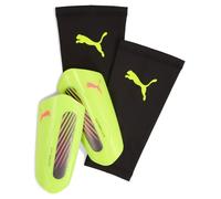 PUMA ULTRA Light Sleeve, Protège-tibias Unisexe, Yellow Alert-Puma Aged Silver, M - 030989
