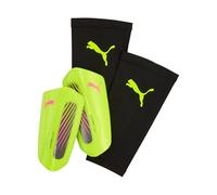 PUMA ULTRA Light Strap, Protège-tibias Unisexe, Yellow Alert-Puma Aged Silver, L - 030992