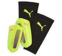 PUMA ULTRA Light Strap, Protège-tibias Unisexe, Yellow Alert-Puma Aged Silver, M - 030992