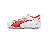 PUMA Ultra Play FG/AG JR Chaussure de Football, White Black-Fire Orchid, 32 EU