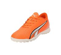 PUMA Ultra Play TT Jr Chaussure de Football, Ultra Orange White Blue Glimmer, 38 EU