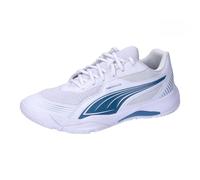 Puma Unisex Adults SOLARFLASH III Indoor Court Shoe, Puma White-Blue Horizon, 40 EU