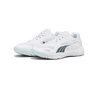 Puma Unisex Adults Solarstrike Ii Indoor Court Shoes, Puma White-Shadow Gray-Nitro Blue, 38 EU