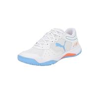 PUMA Unisex Adults' Sport Shoes SOLARSMASH RCT Tennis Shoes, PUMA WHITE-PUMA BLACK-TEAM LIGHT BLUE, 40