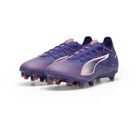 PUMA Mixte Ultra 5 Match FG/AG Soccer Shoe, Lapis Lazuli White-Sunset Glow, 45 EU