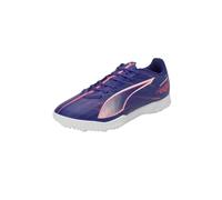 PUMA Unisex Adults Ultra 5 Play TT Soccer Shoe, Lapis Lazuli-PUMA White-Sunset Glow, 45 EU