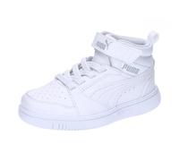 PUMA Unisex Basket mi-haute Rebound V6 Enfant, White-Cool LightGray, 34.5 EU
