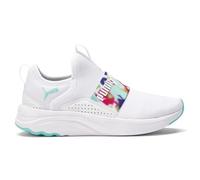 PUMA unisex child Softride Sophia Slip on Sneaker, Puma White-aruba Blue, 4.5 Big Kid US
