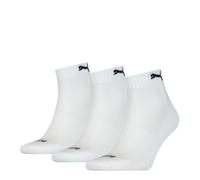 Puma Unisex Cushioned Quarter Socks 3 Pack, Vêtements, Blanc, 35-38