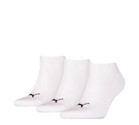 Puma Unisex Cushioned Sneaker Trainer Socks 3 Pack, Men, Blanc, 35-38