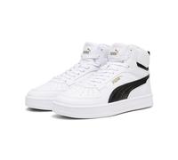 PUMA Unisex Kids Caven 2.0 Mid Jr Baskets, Puma White Puma Black Gold, 37.5 EU