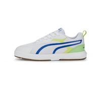 PUMA Unisex Kids' Fashion Shoes EVOLVE GYM JR Trainers & Sneakers, PUMA WHITE-VICTORIA BLUE-SUMMER GREEN, 35.5