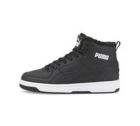 PUMA Unisex Kids' Fashion Shoes REBOUND JOY FUR JR Trainers & Sneakers, PUMA BLACK-PUMA WHITE, 37.5