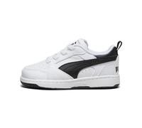 Puma Unisex Kids Puma Rebound V6 Lo Ac Inf Sneakers, Puma White-Puma Black-Puma Black, 20 EU
