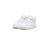 Puma Unisex Kids Puma Rebound V6 Mid Ac+ Ps Sneakers, Puma White-Cool Light Gray, 31 EU