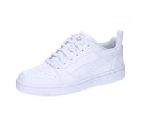 Puma Baskets Rebound V6 Lo Jr - Unisexe Enfant Blanc / Gris clair - Taille 39 EU