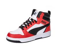 PUMA Unisex Kids Rebound V6 Mid Jr Baskets, Puma White Puma Black For All Time Red, 38 EU