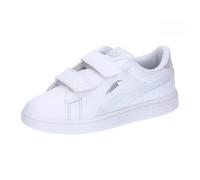 PUMA Unisex Kids Smash 3.0 Holo 2.0 V PS Sneaker, PUMA White-Mauve Mist-PUMA Silver, 30 EU