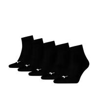PUMA Unisex Quarter Plain, Noires, 43-46 (Lot de 5) Mixte