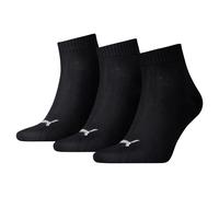 Puma Unisex Quarter Plain Socks 3 Pack, Sale, Noir, 35-38