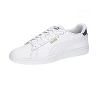 PUMA Unisex Smash 3.0 L Baskets, Puma White Puma Navy Puma Gold, 43 EU