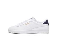 PUMA Unisex Smash 3.0 L Baskets, Puma White Puma Navy Puma Gold, 44 EU
