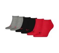 PUMA Baskets Unisexes Plain 3P, Noir/Rouge, 39-42