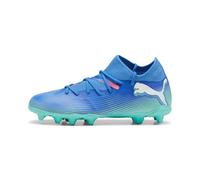 PUMA Future 7 Match FG/AG Jr Soccer Shoe, Bluemazing White-Electric Peppermint, 38.5 EU