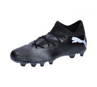 Puma Unisex Youth Future 7 Match Fg/Ag Jr Soccer Shoes, Puma Black-Puma White, 35 EU
