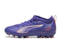 Puma Unisex Youth Ultra 5 Match MG JR Soccer Shoe, Lapis Lazuli-Puma White-Sunset Glow, 37.5 EU