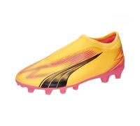 Puma Unisex Youth Ultra Match Ll Fg/Ag Jr Soccer Shoes, Sun Stream-Puma Black-Sunset Glow, 29 EU
