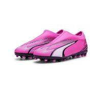 Puma Unisex Youth Ultra Match Ll Mg Jr Soccer Shoes, Poison Pink-Puma White-Puma Black, 28 EU