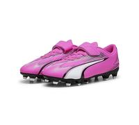 Puma Unisex Youth Ultra Play Fg/Ag V Jr Soccer Shoes, Poison Pink-Puma White-Puma Black, 28 EU