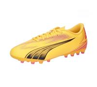 Puma Unisex Youth Ultra Play Mg Jr Soccer Shoes, Sun Stream-Puma Black-Sunset Glow, 38 EU