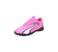 PUMA Chaussures de football ULTRA PLAY TT Enfant et Adolescent, Rose/Noir/Blanc 34.5