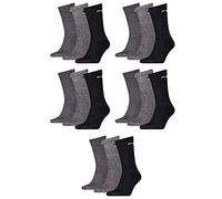 PUMA Unisexe Chaussettes, Chaussettes 15 Paar , Semelles Éponge, Régulier Ras Du Cou - Gris Mélange (207), 39-42 (6-8 UK)