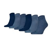 Puma Unisexe Chaussettes Quart, Pack De 6 - Quart Plain ECOM 6P, Logo, Uni