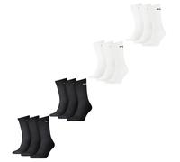 PUMA Unisexe Chaussettes Sport Coton, Lot De 12 Paires Basic, Noir & Gris