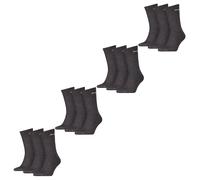 PUMA Unisexe Chaussettes Sport Coton, Lot De 12 Paires Basic, Noir & Gris
